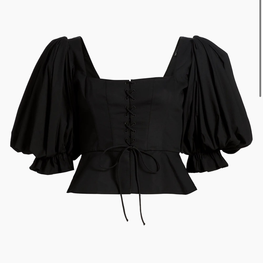 Ronny Kobo Black Lace-Up corset style
